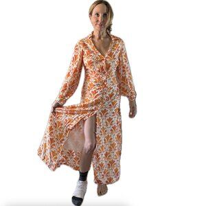 Anthropologie | Maeve Printed Wrap Shirt Dress | Size 4